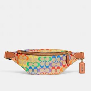 Coach Charter Belt Bag 7 Pride Crossbody Bag and Card Wallet Like New